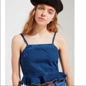 Urban jean crop peplum top